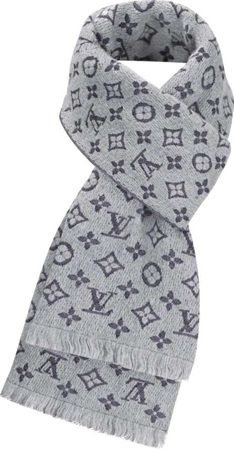 louis vuitton gray scarf